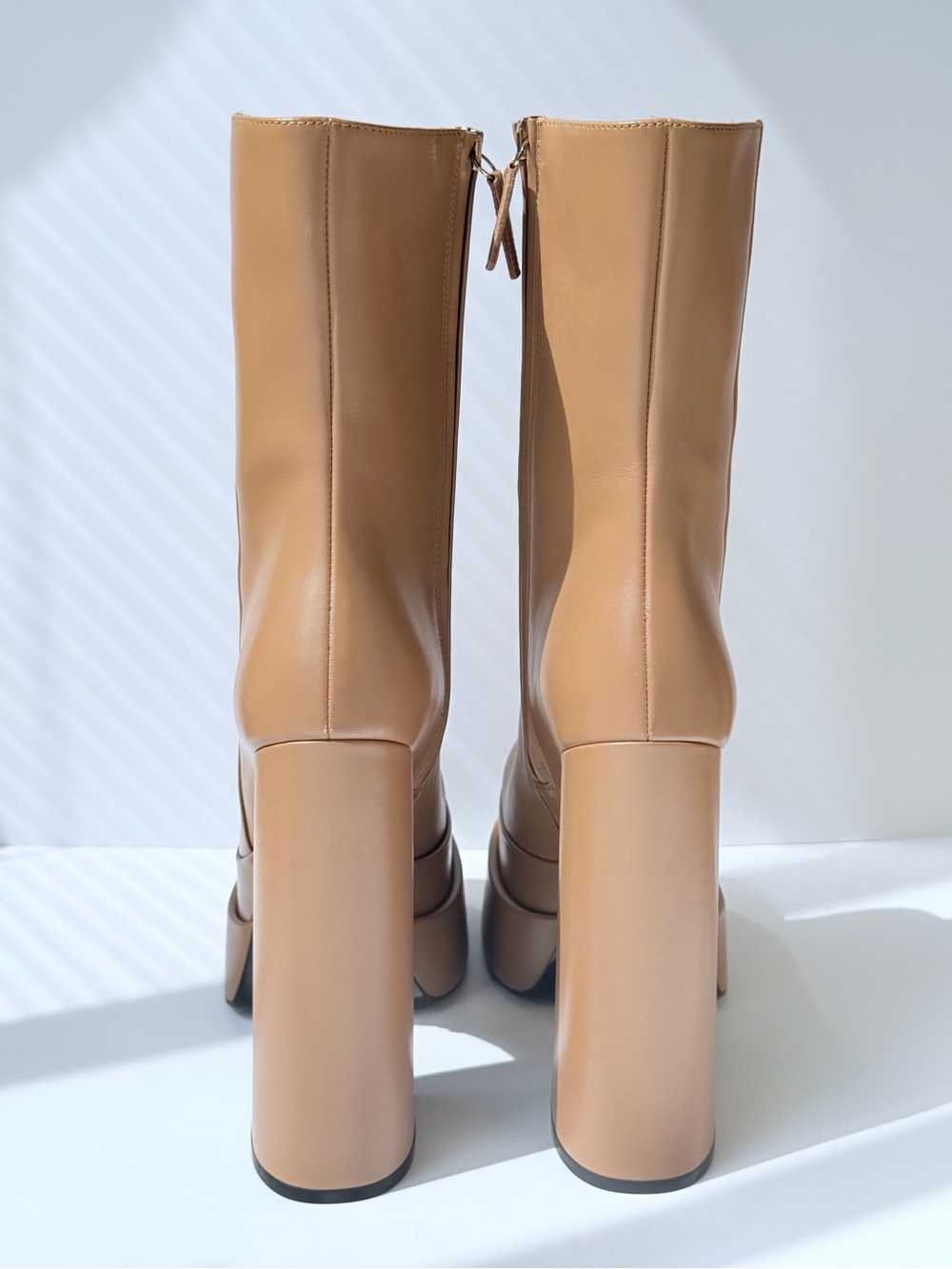 Versace Tan Platform Boots - Picture 5 of 9